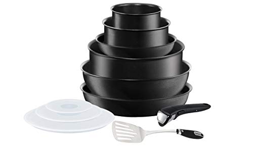 Tefal Ingenio Expertise - Juego de 3 Sartenes y 3 Cazos + Accesorios: Sarten 22/26cm, Wok 24cm, Cazo...