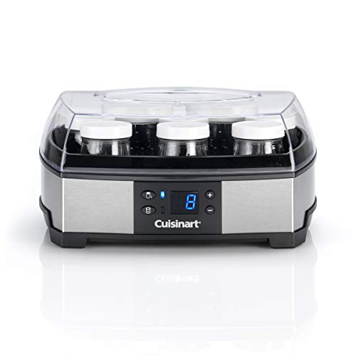 Cuisinart YM400E Yogurtera y Quesera, 6x125ml tarros de vidrio para yogur con tapa, 2x250ml cestas...