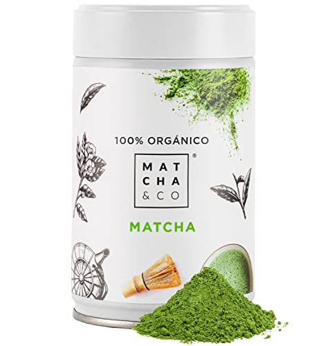 Matcha & CO Té Matcha 100% Ecológico, Grado Ceremonial, en Polvo Orgánico de Japón, Orgánico,...