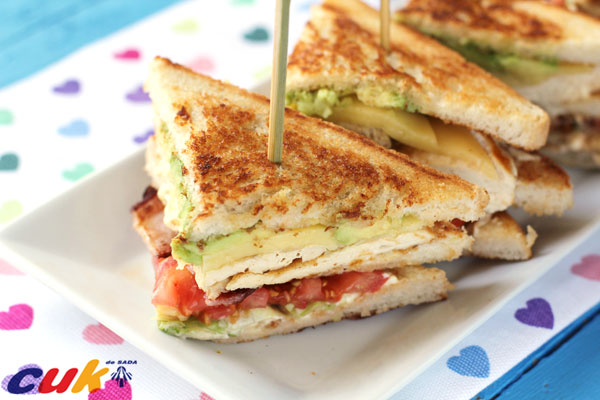 Receta para preparar sandwich de pollo