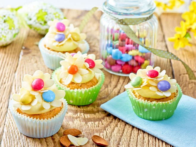 Cómo hacer cupcakes de flores para el Día de la Madre - PequeRecetas