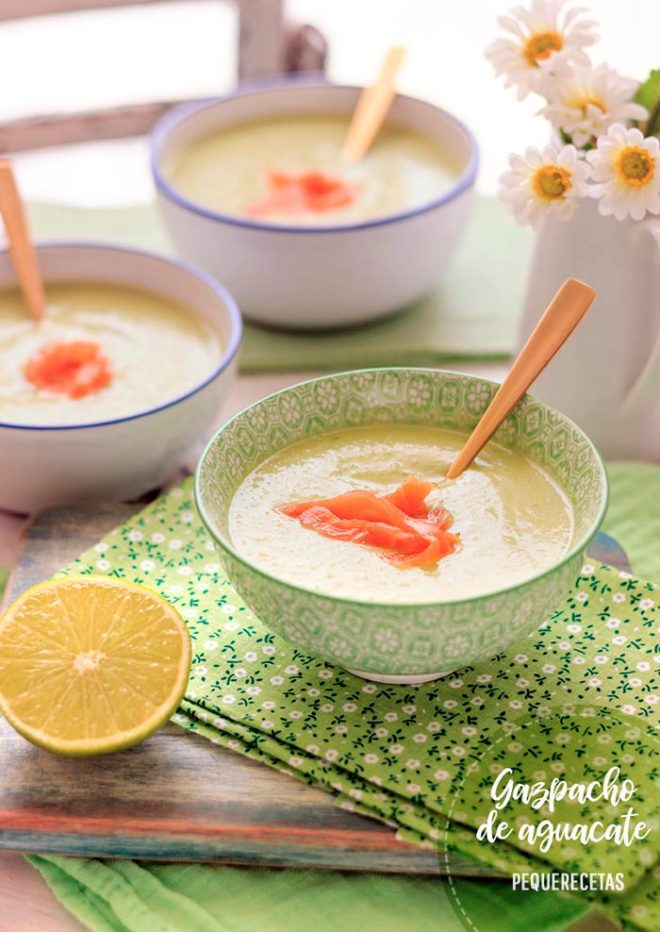 Gazpacho de aguacate receta fácil y saludable PequeRecetas