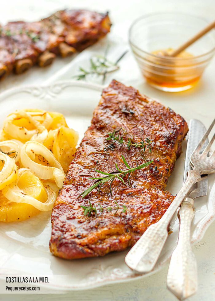 Costillas A La Miel Al Horno Receta De Costillas Jugosas Con Miel Y