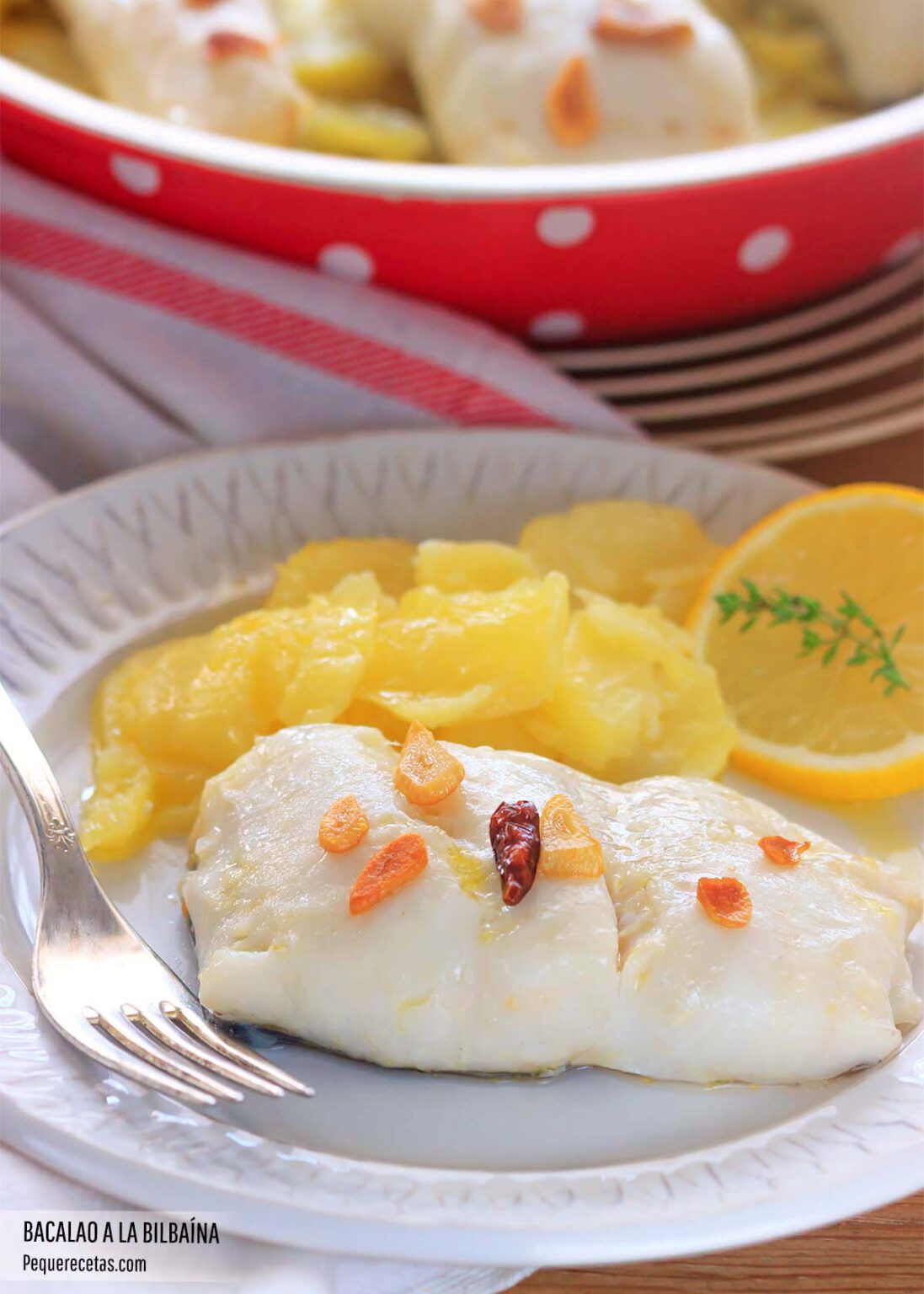 Bacalao A La Bilba Na Con Patatas Panaderas Receta Tradicional