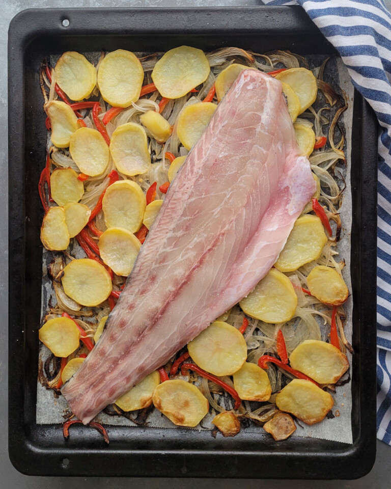 Corvina Al Horno A La Bilba Na Con Patatas Pequerecetas