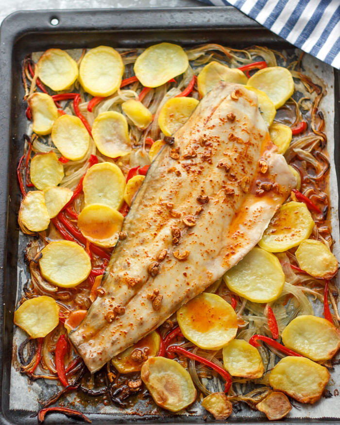 Corvina Al Horno A La Bilba Na Con Patatas Pequerecetas