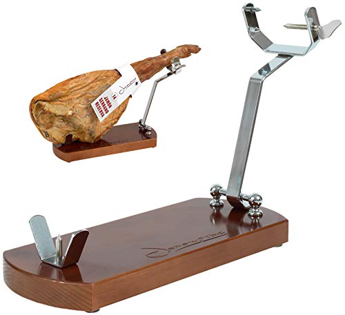 Soporte Jamonero Plegable Lacado Nogal con Gomas Antideslizantes - Jamonprive Pino