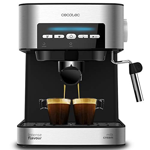 Cecotec Cafetera Express Power Espresso 20 Matic. 850 W, 20 Bares, 1,5L, Brazo Doble Salida,...