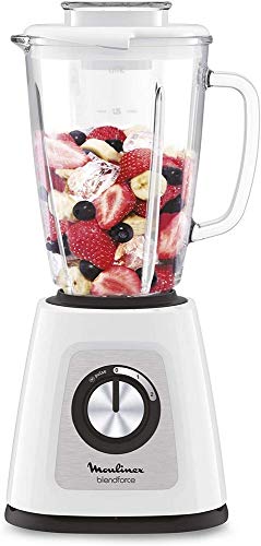 Moulinex Blendforce Cristal LM4301 - Batidora vaso de cristal 800 W, smoothie zumos, batidos, 4...