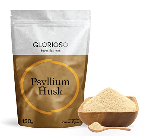 Psyllium Husk 100% Puro En Polvo Bio - 150 G - Fuente Natural De Fibra Procedente De La Cáscara De...