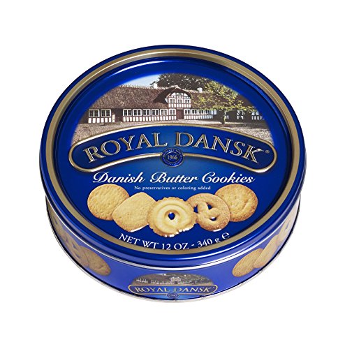 Royal Dansk Danish Butter Cookies, 12 Ounce Tins (Pack Of 4)
