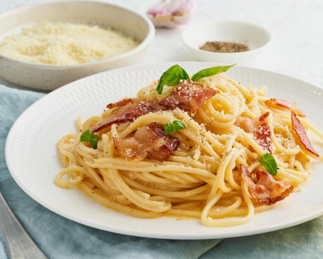 Espaguetis A La Carbonara (la Auténtica Receta De Carbonara) - PequeRecetas