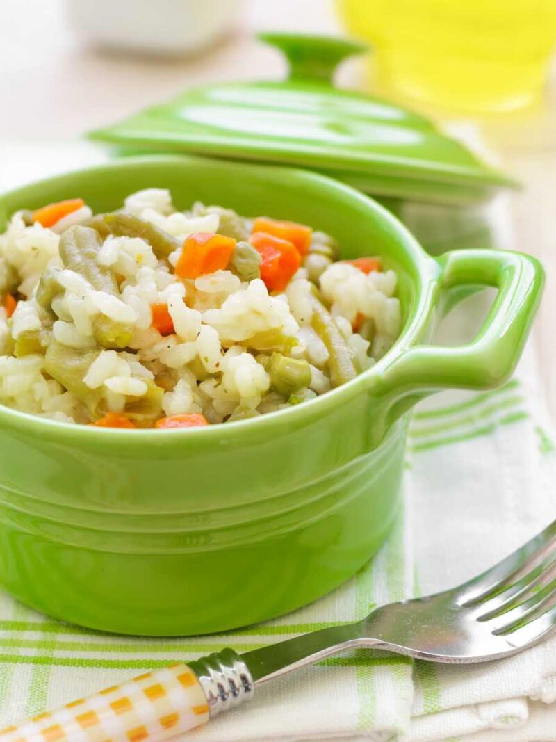 arroz con verduras para niños