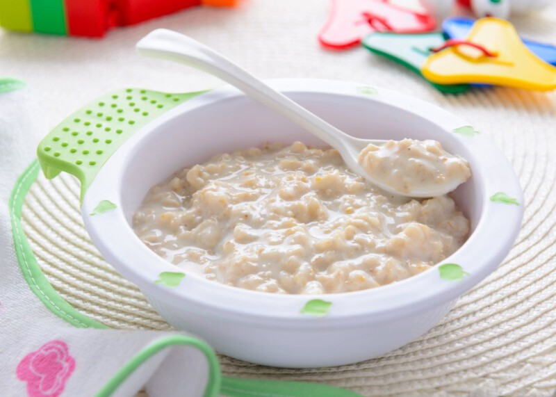 papilla de cereales con gluten para bebes