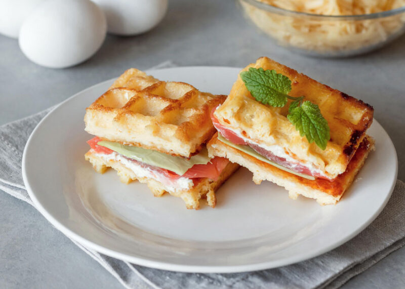 chaffles salmon gofres dieta keto - Gofres saludables: opciones dulces y saladas para cuidar tu alimentación