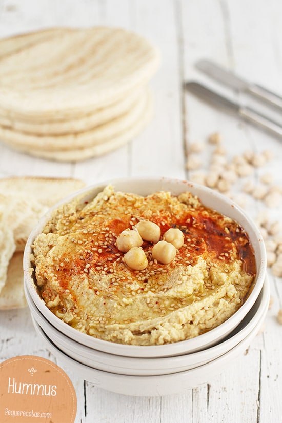 Hummus casero de garbanzos (receta FÁCIL en 3 pasos) - PequeRecetas