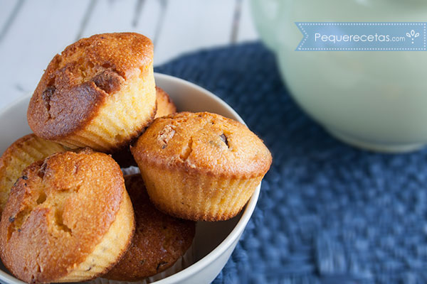 Muffins de harina de maíz con chocolate, ¡exquisitos! - PequeRecetas