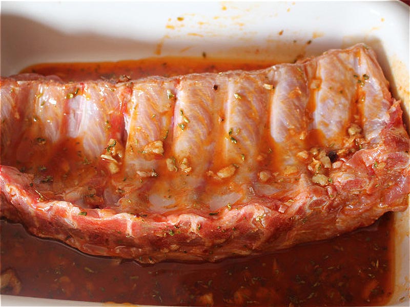 costillas de cerdo adobadas