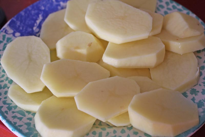 rodajas de patata - Patatas a la importancia, receta tradicional de Palencia