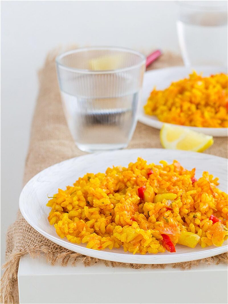 paella de verduras casera receta