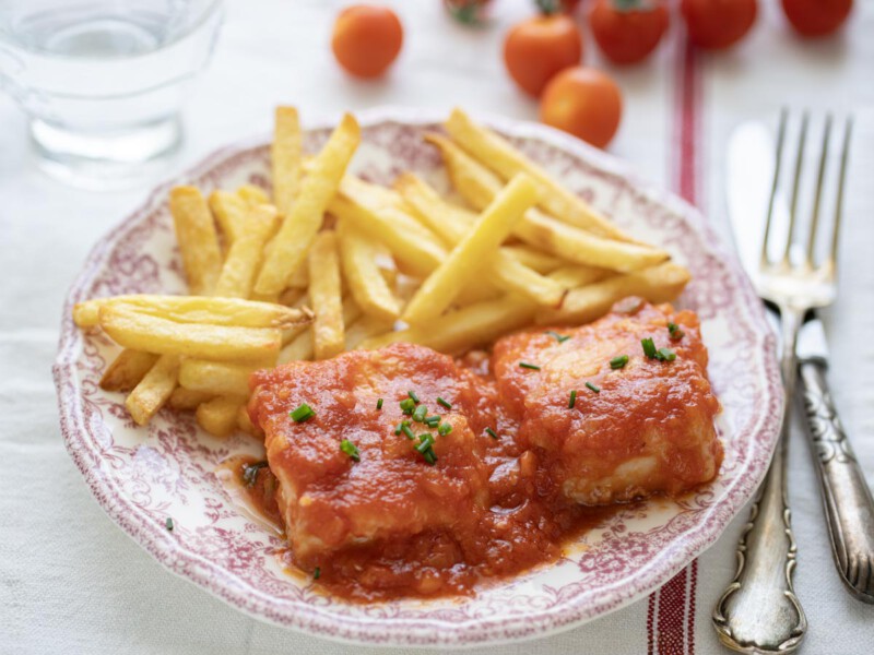 bacalao con tomate