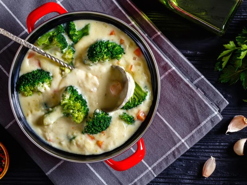 receta crema de brocoli casera - Crema de brócoli con queso