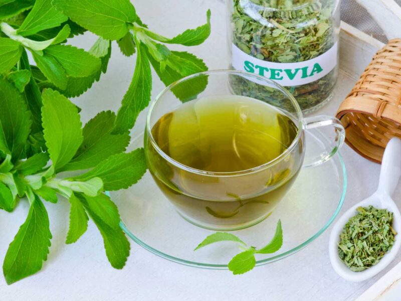 infusión con stevia