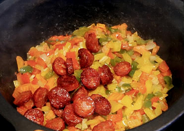 verduras y chorizo para lentejas - Lentejas con chorizo, la receta tradicional de la abuela