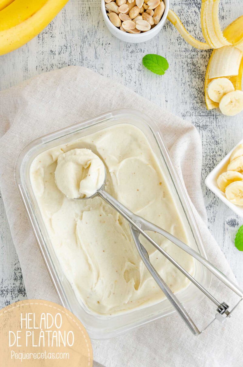 helado de platano receta - Recetas FITNESS fáciles y saludables