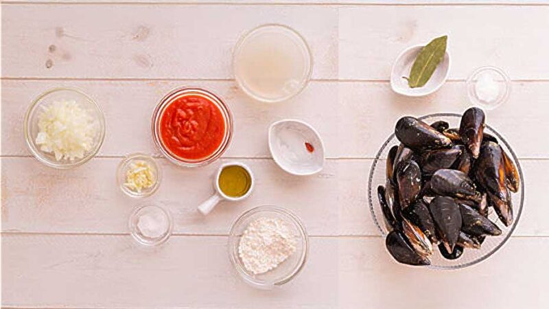 ingredientes mejillones en salsa picante