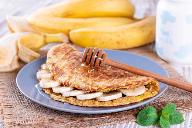 tortitas de avena y platano receta