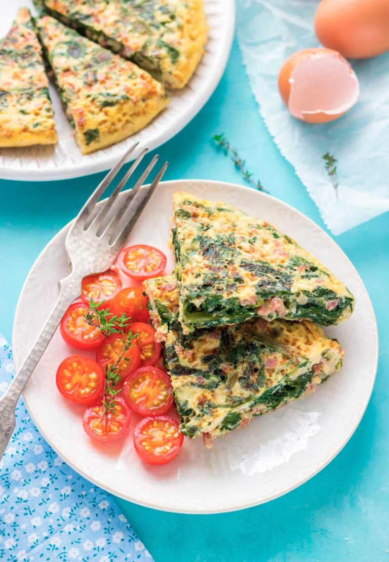 Tortilla De Acelgas Con Jamón (receta Fácil Y Sana) - PequeRecetas