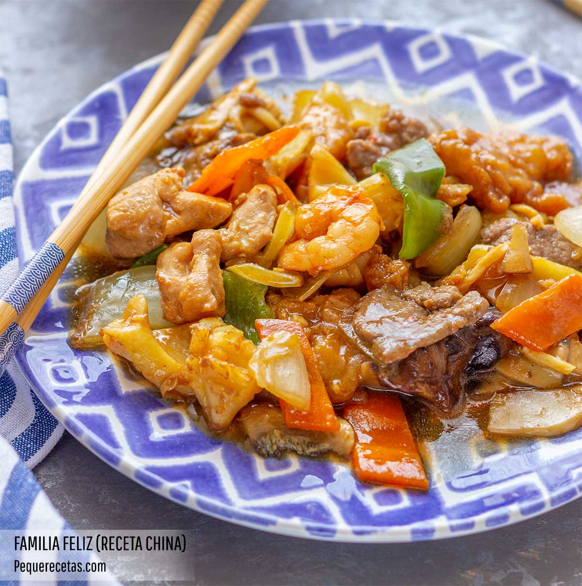 Receta de Familia Feliz china (qué es y cómo hacer este plato chino  tradicional) - PequeRecetas