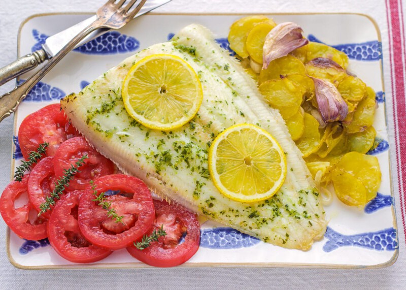 lenguado al horno receta