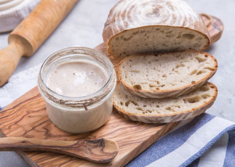 masa madre para pan casero