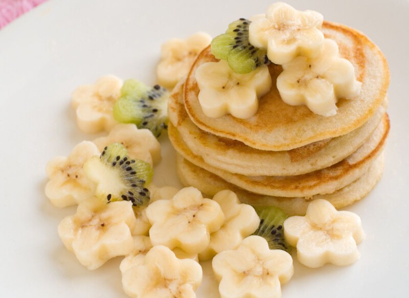 tortitas de avena y plátano para bebés y niños