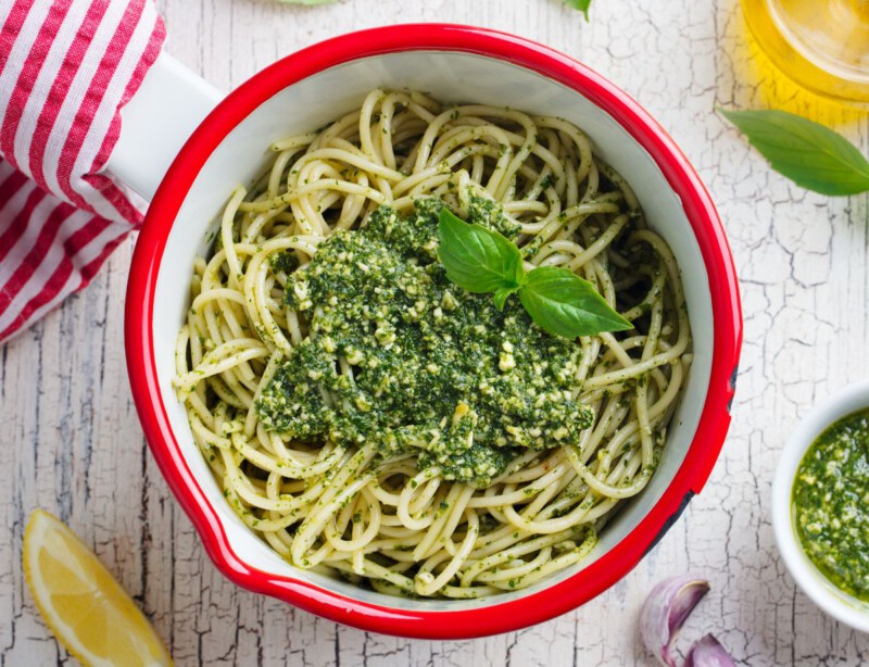 Espaguetis Al Pesto