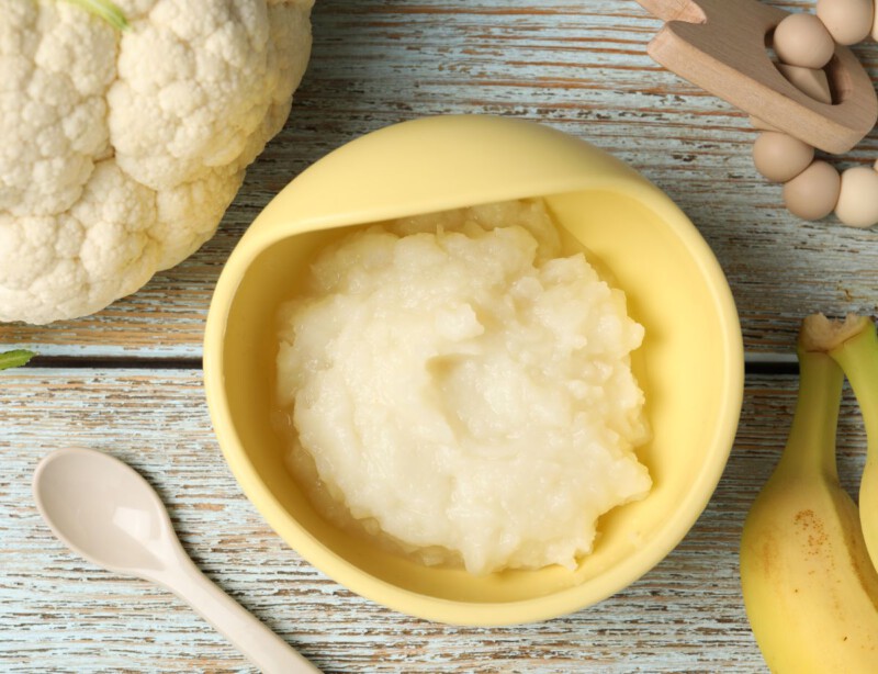 Pure De Coliflor Y Platano Para Bebes - Las Mejores Recetas Con Verduras Para Niños