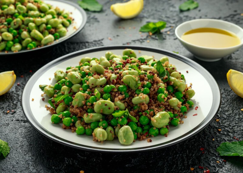 ensalada de habas tiernas