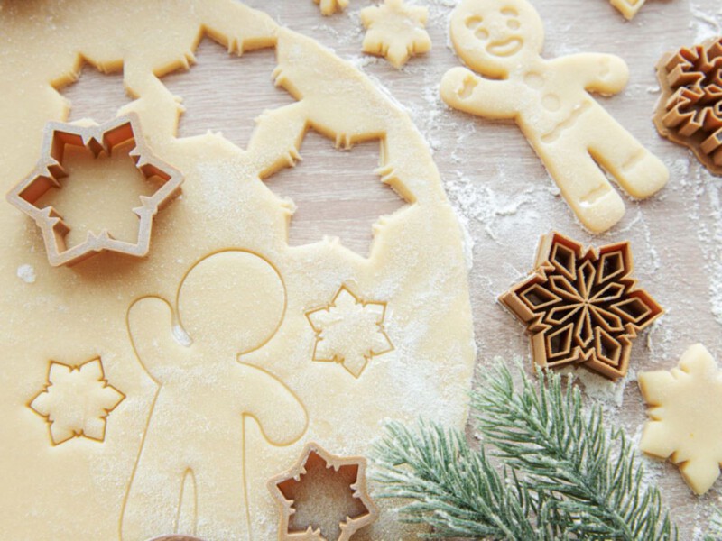 masa galletas de mantequilla de Navidad