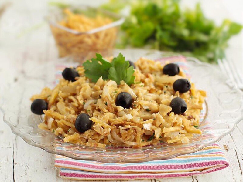 Bacalao dorado o Bacalhau à Brás portugués