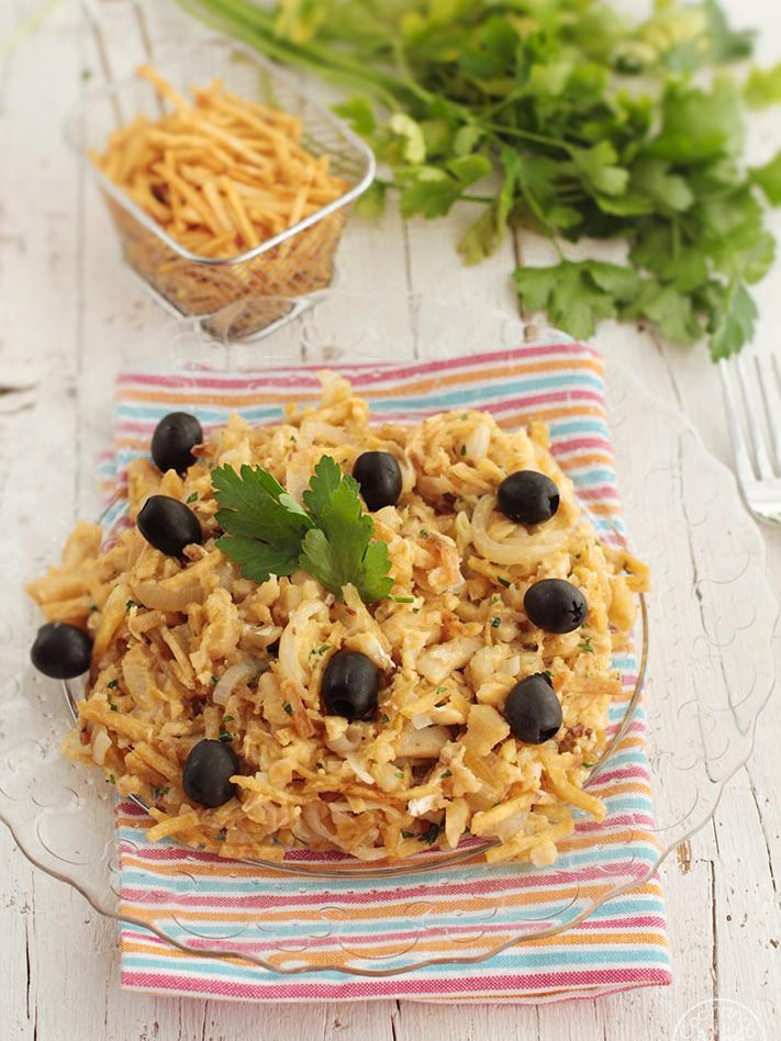 como hacer bacalao a bras tradicional portugues - Bacalao dorado o Bacalhau à Brás portugués