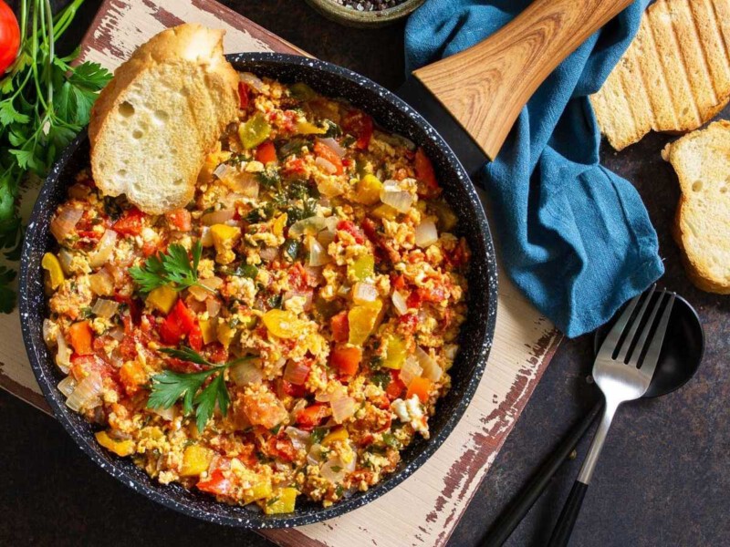 Menemen, el desayuno tradicional turco con huevos