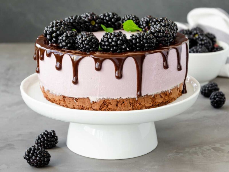 Tarta de moras sin horno