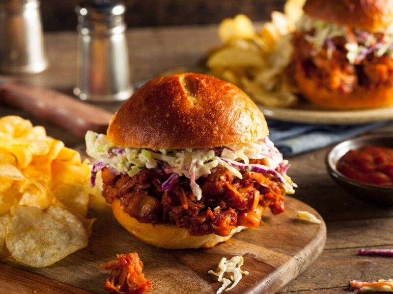 bocadillo vegano de jackfruit - +30 recetas de bocadillos caseros fáciles