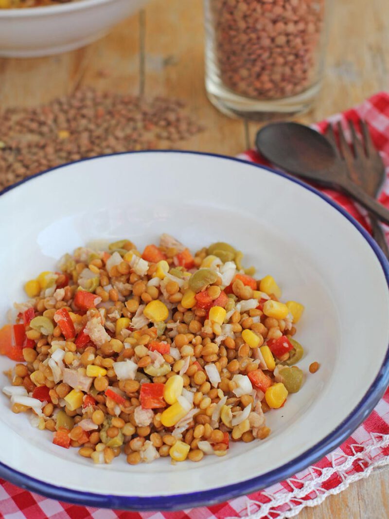 como hacer ensalada de lentejas - Ensalada de lentejas para verano, sana y nutritiva