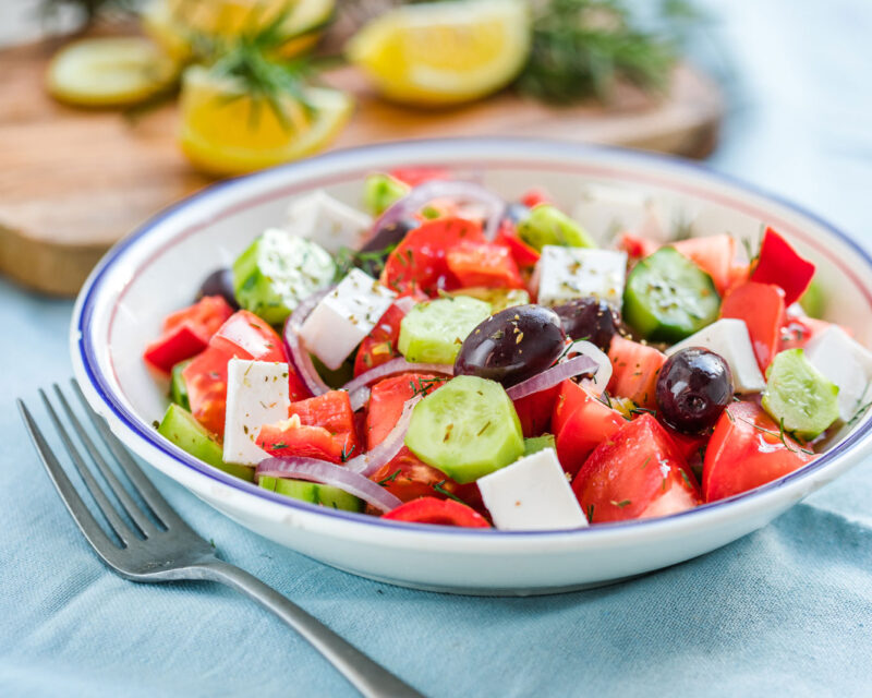 Ensalada Griega Con Pepino