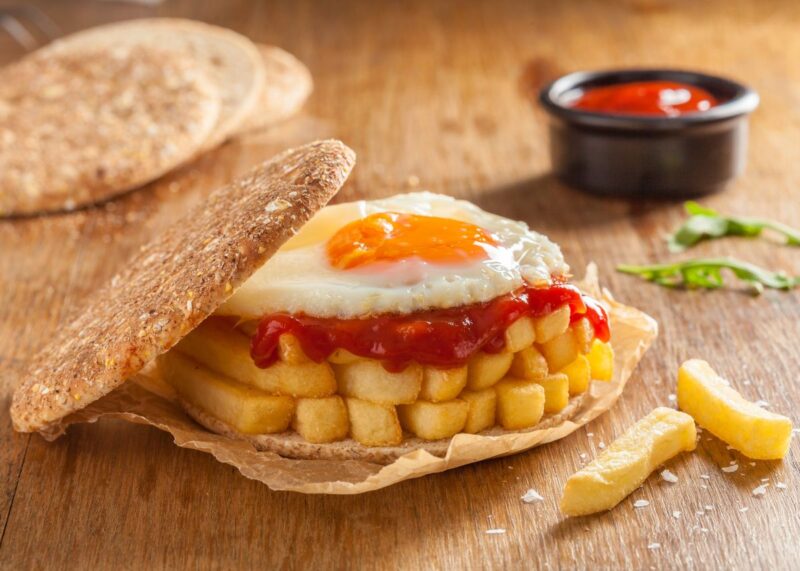 Chip Butty bocadillo ingles