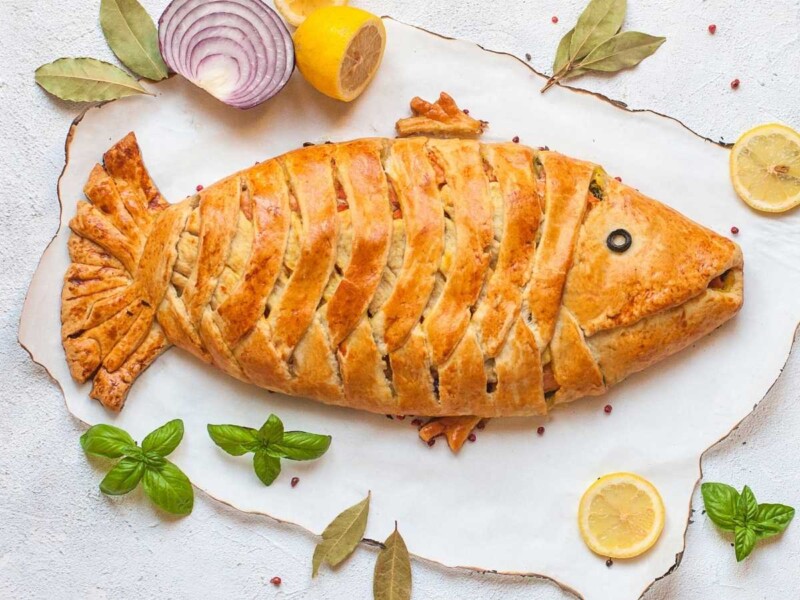 salmón en hojaldre receta