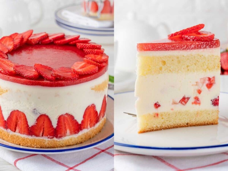 Tarta Fraisier casera, la tarta de fresas francesa más elegante